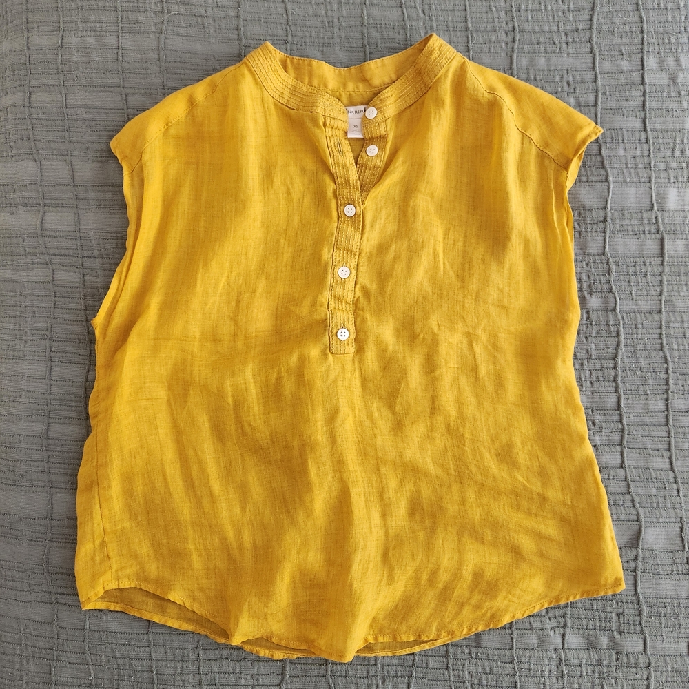 Banana Republic Mustard Sleeveless Blouse